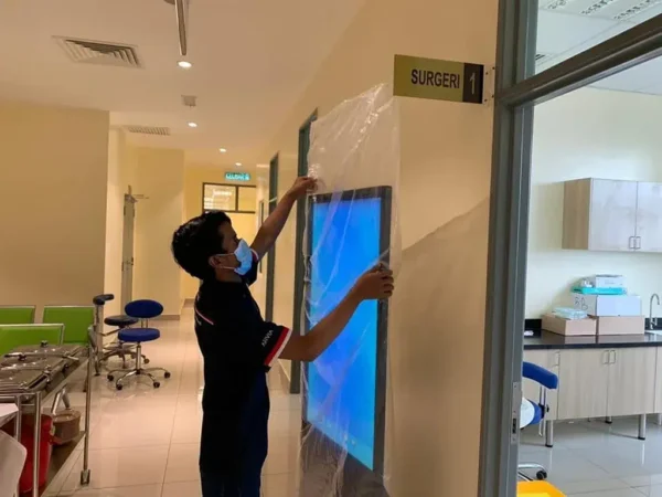 Touchscreen Kiosk Floor Stand for Klinik Kesihatan Batu Berendam, Melaka