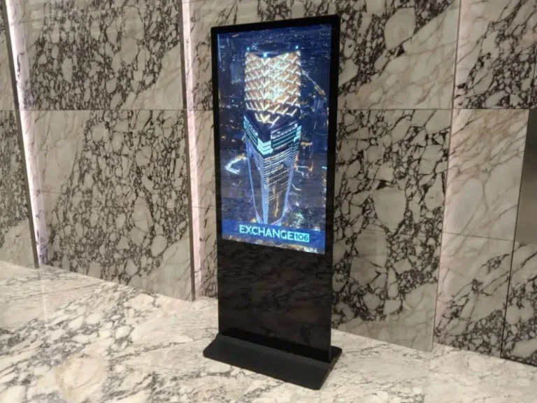 touchscreen floor stand kiosk arvia israk solution