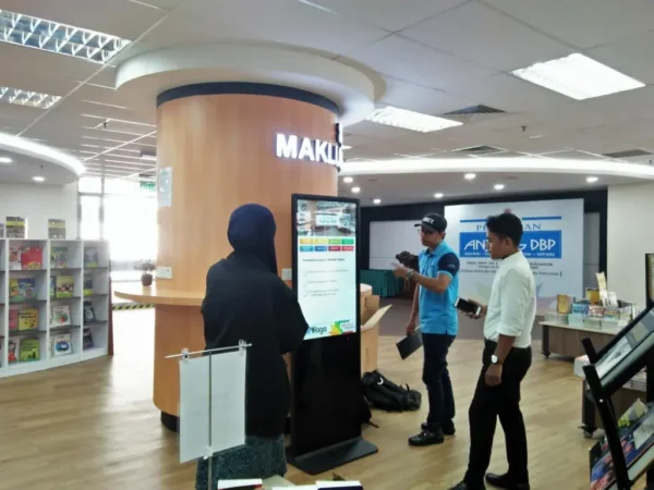 Touchscreen Floor Stand Kiosk for Dewan Bahasa dan Pustaka