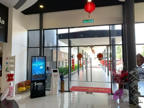 Touchscreen Floor Stand Kiosk for Setia Trio Sales Gallery