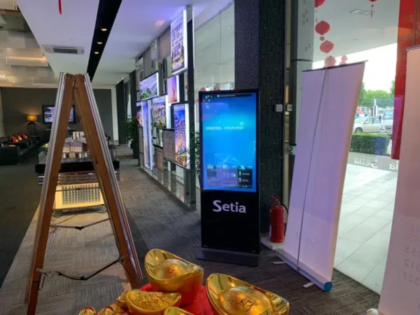 Touchscreen Floor Stand Kiosk for Setia Tropika Sales Gallery