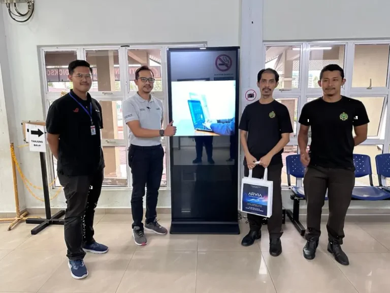 interactive kiosk 55" port dickson arvia solutions israk solutions