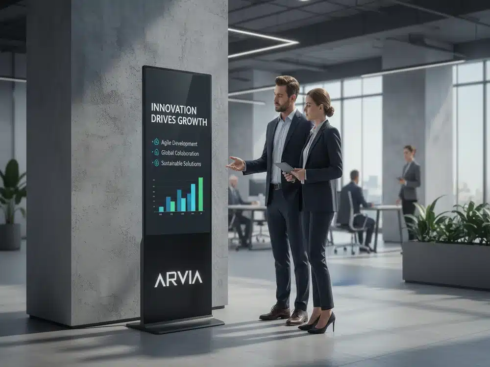 Touchscreen Solution (Floor Standing Super Slim): Modern Interactive Displays for Smart Spaces