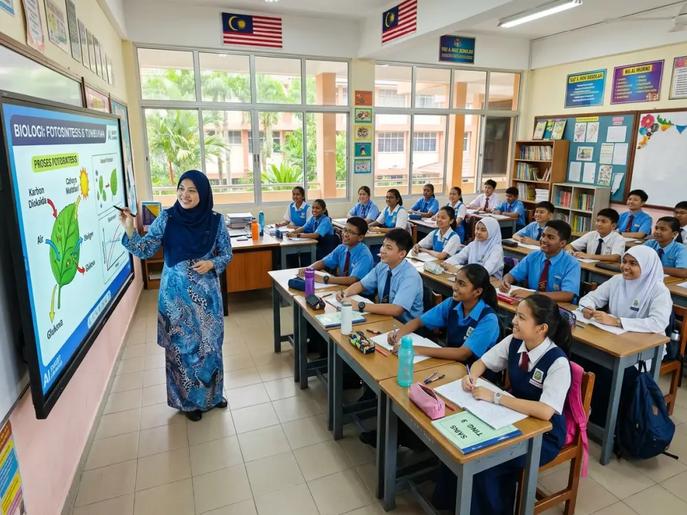 AI Smartboard Malaysia in school classroom — Arvia ARV600 interactive display for education