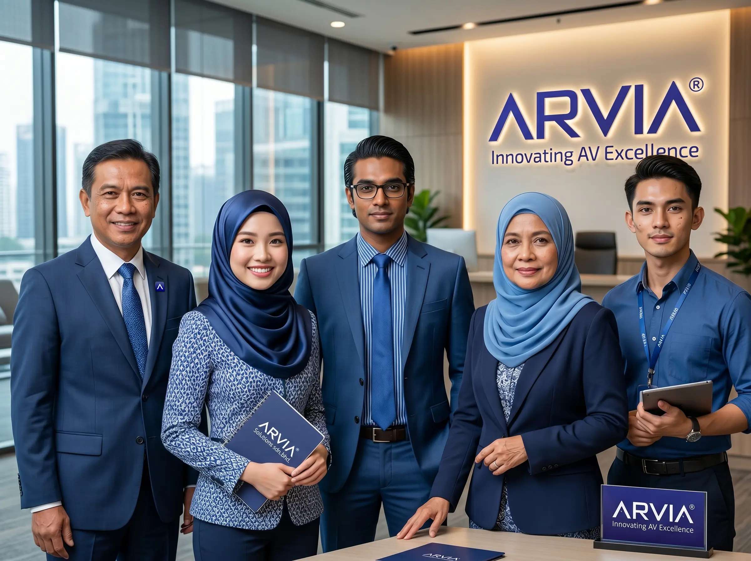 Arvia Solutions corporate team ready to assist with Smart AV and AI technology quotation requests across Malaysia