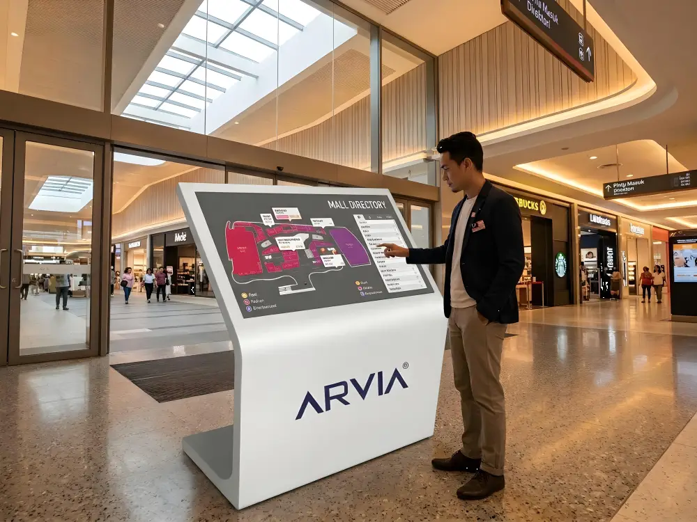 Interactive kiosk Malaysia retail store customer experience — Arvia Solutions