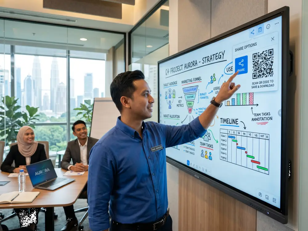 AI Smartboard Malaysia content saving and sharing feature — Arvia Solutions