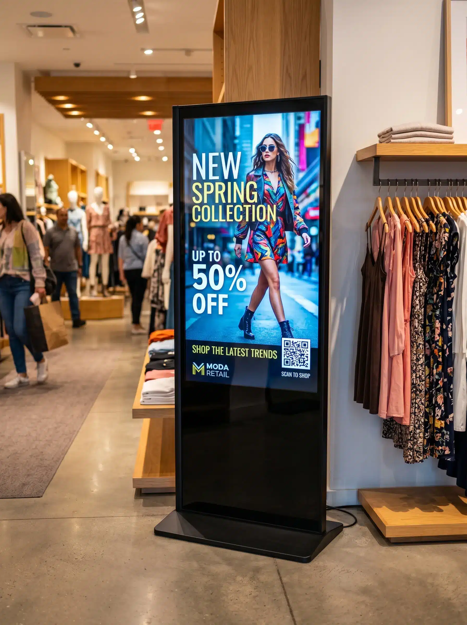 Arvia digital signage installation in Malaysian retail mall showing dynamic promotional content