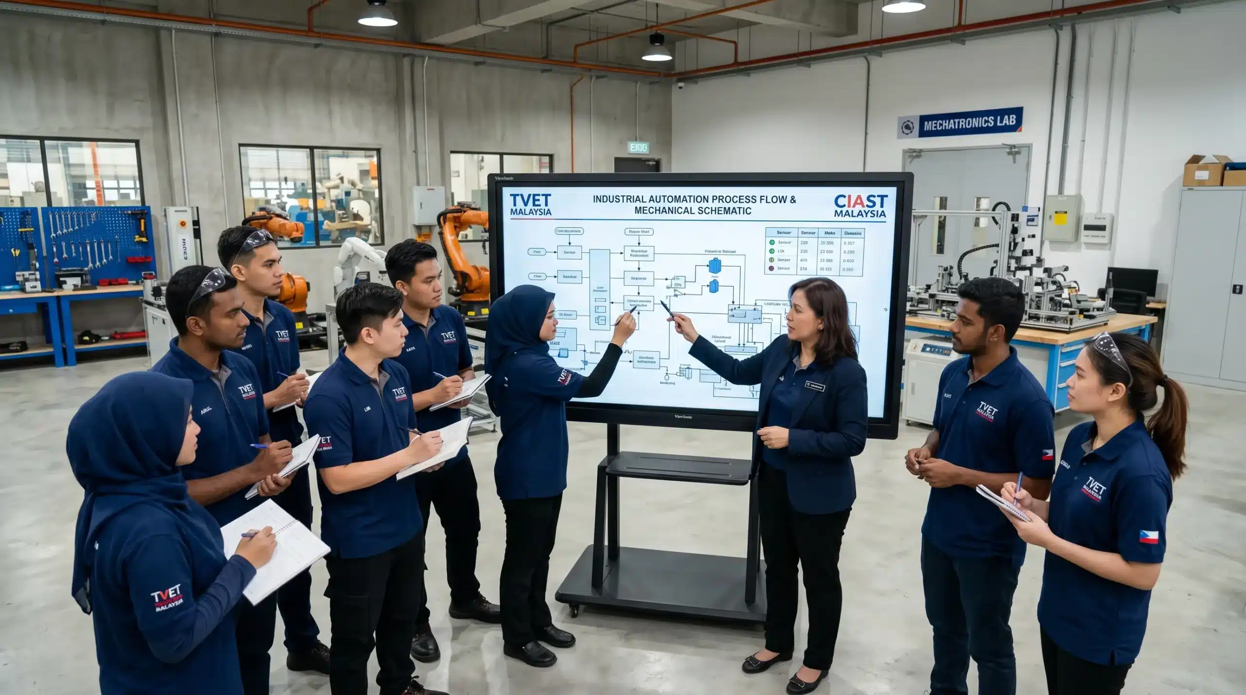 Arvia smartboard accelerating Malaysian TVET training with interactive technical demonstrations
