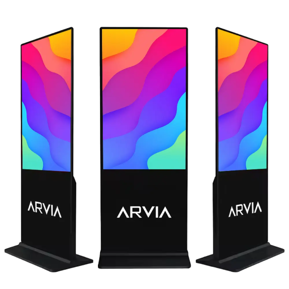Arvia digital standee kiosk for retail, hotels, and exhibition spaces in Malaysia