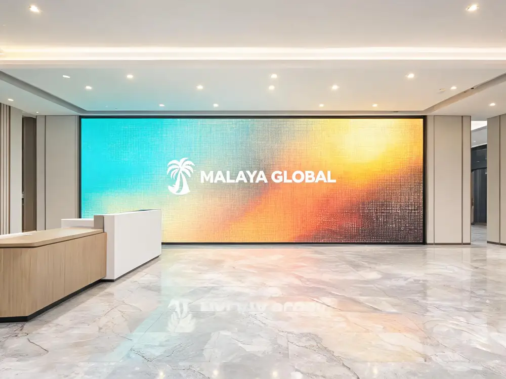 LED screen indoor Malaysia custom configuration hotel lobby — Arvia Solutions