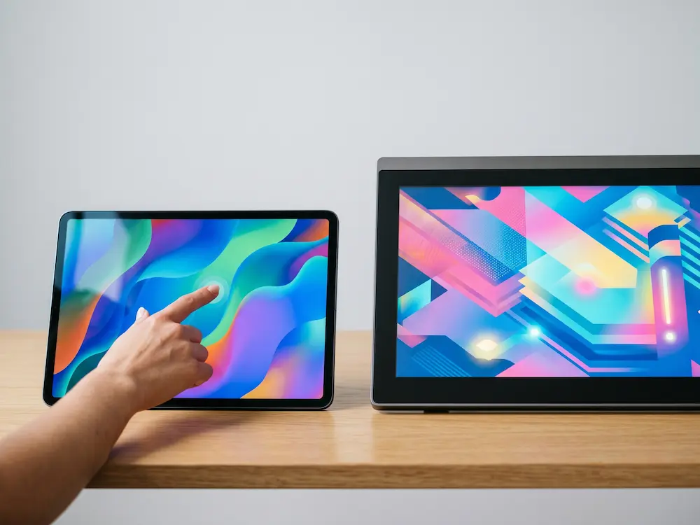 Capacitive vs infrared touchscreen comparison on Arvia interactive displays in Malaysia