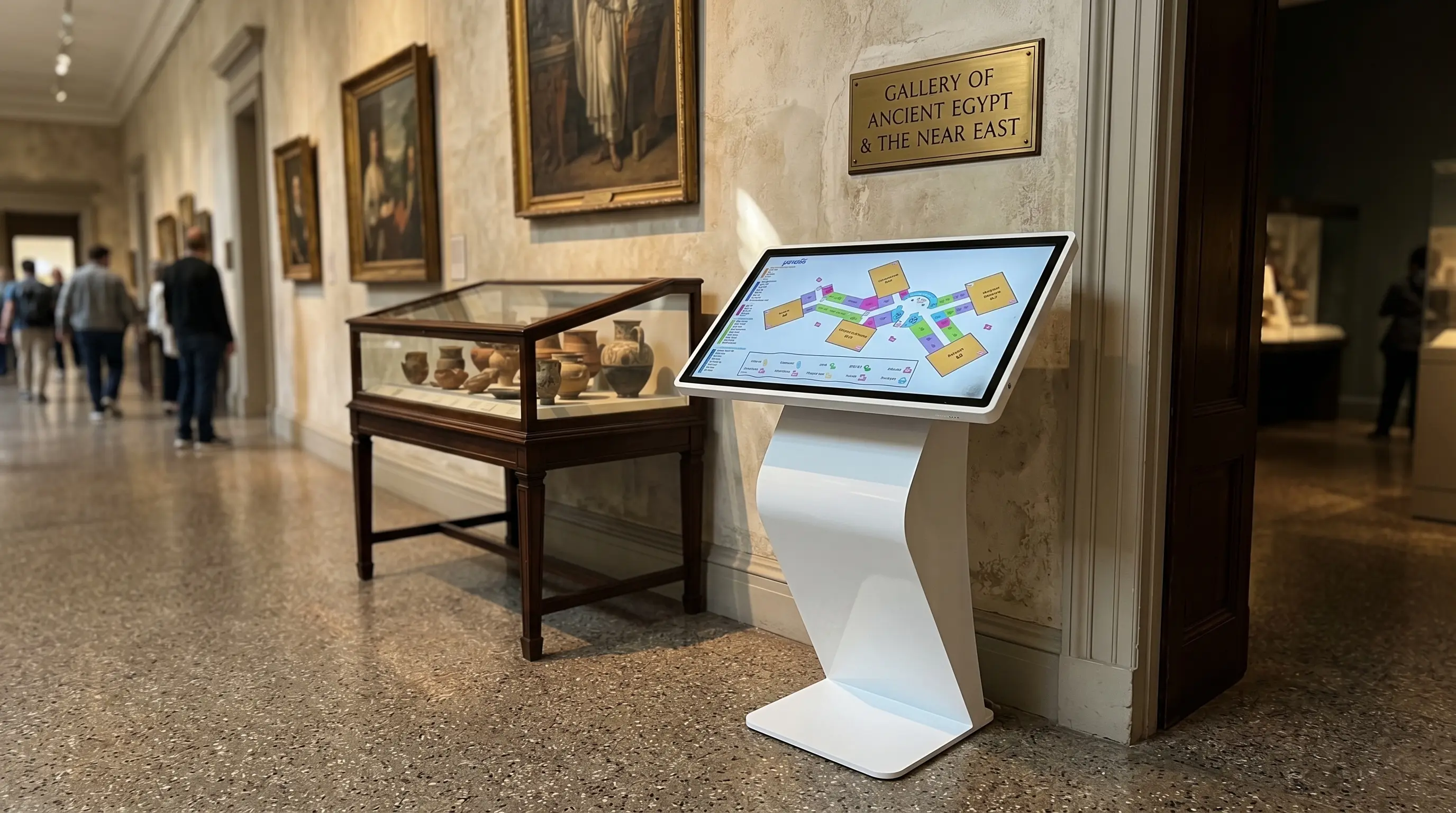 Arvia self-service information touchscreen kiosk in a Malaysian government service centre