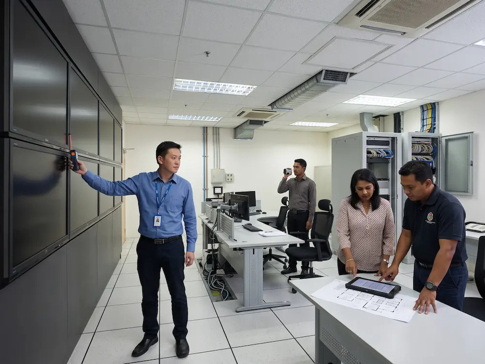 Professional site assessment for a command center video wall in Malaysia