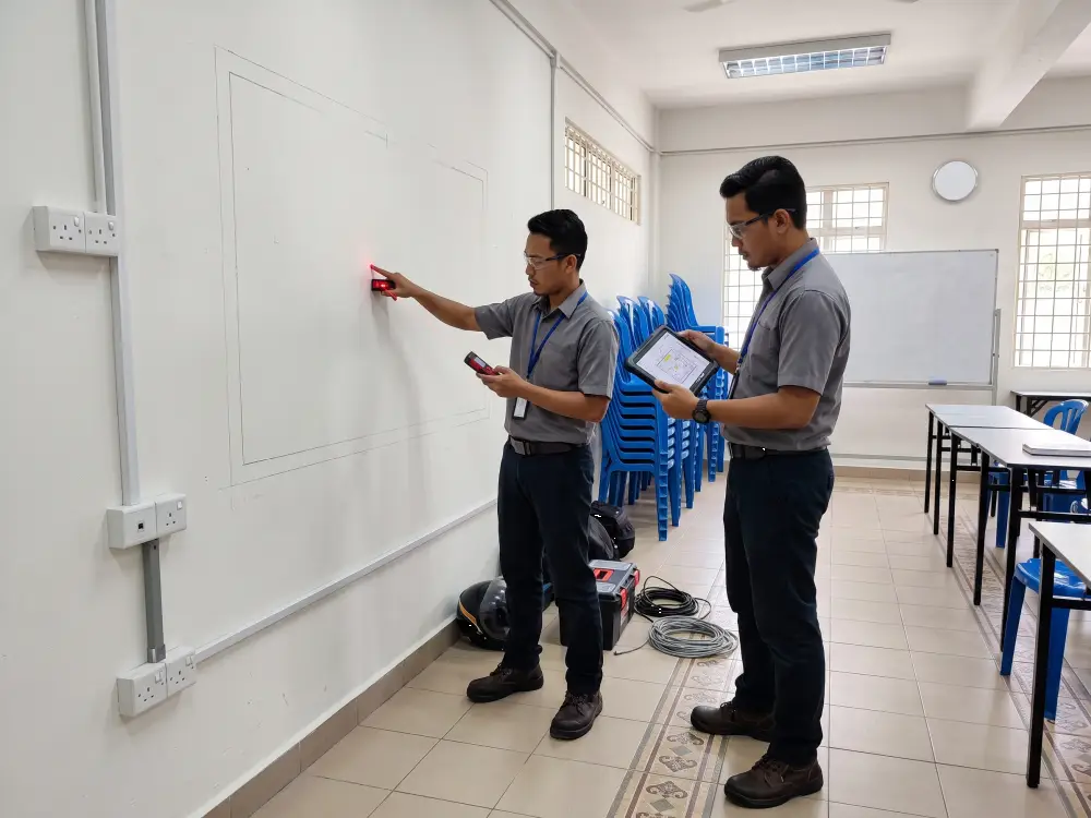 Site survey bagi menentukan harga smartboard masjid dan kaedah pemasangan