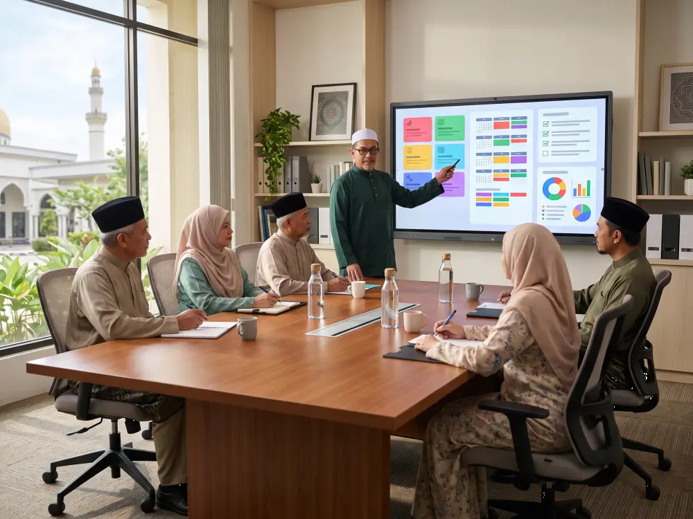 Masjid digital dengan smartboard untuk mesyuarat AJK dan perancangan program