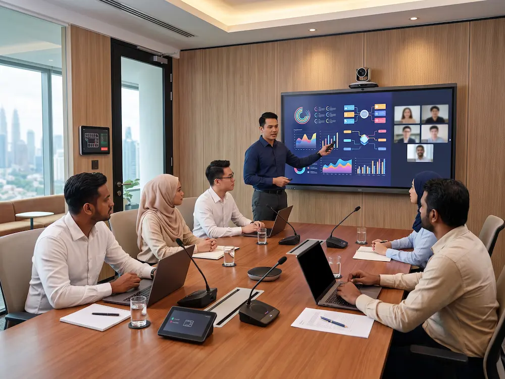 Wireless presentation and collaboration in a Malaysian smart meeting room