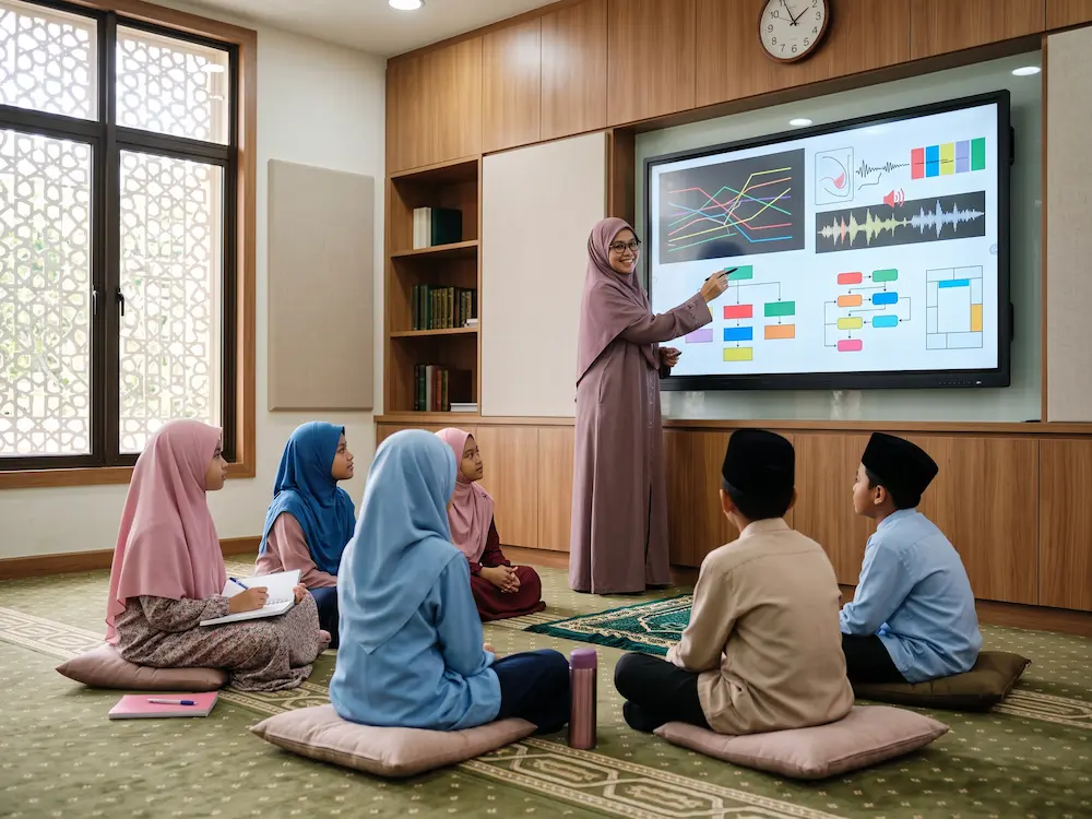 Smartboard Islamik untuk pembelajaran Al-Quran tajwid dan bahan visual