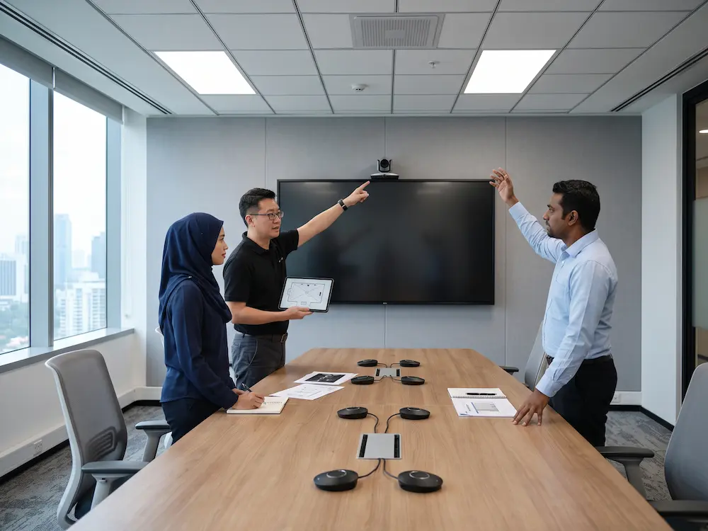 Professional video conferencing room setup planning in Malaysia