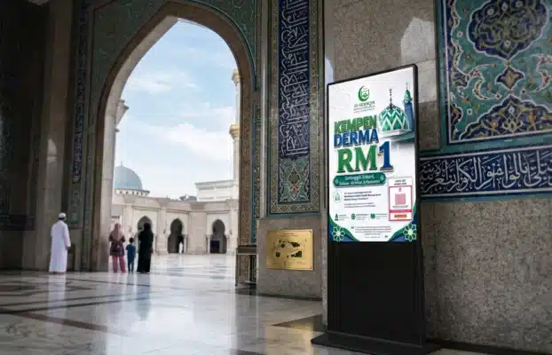 5 Cara Digital Signage Tingkatkan Kutipan Tabung Masjid