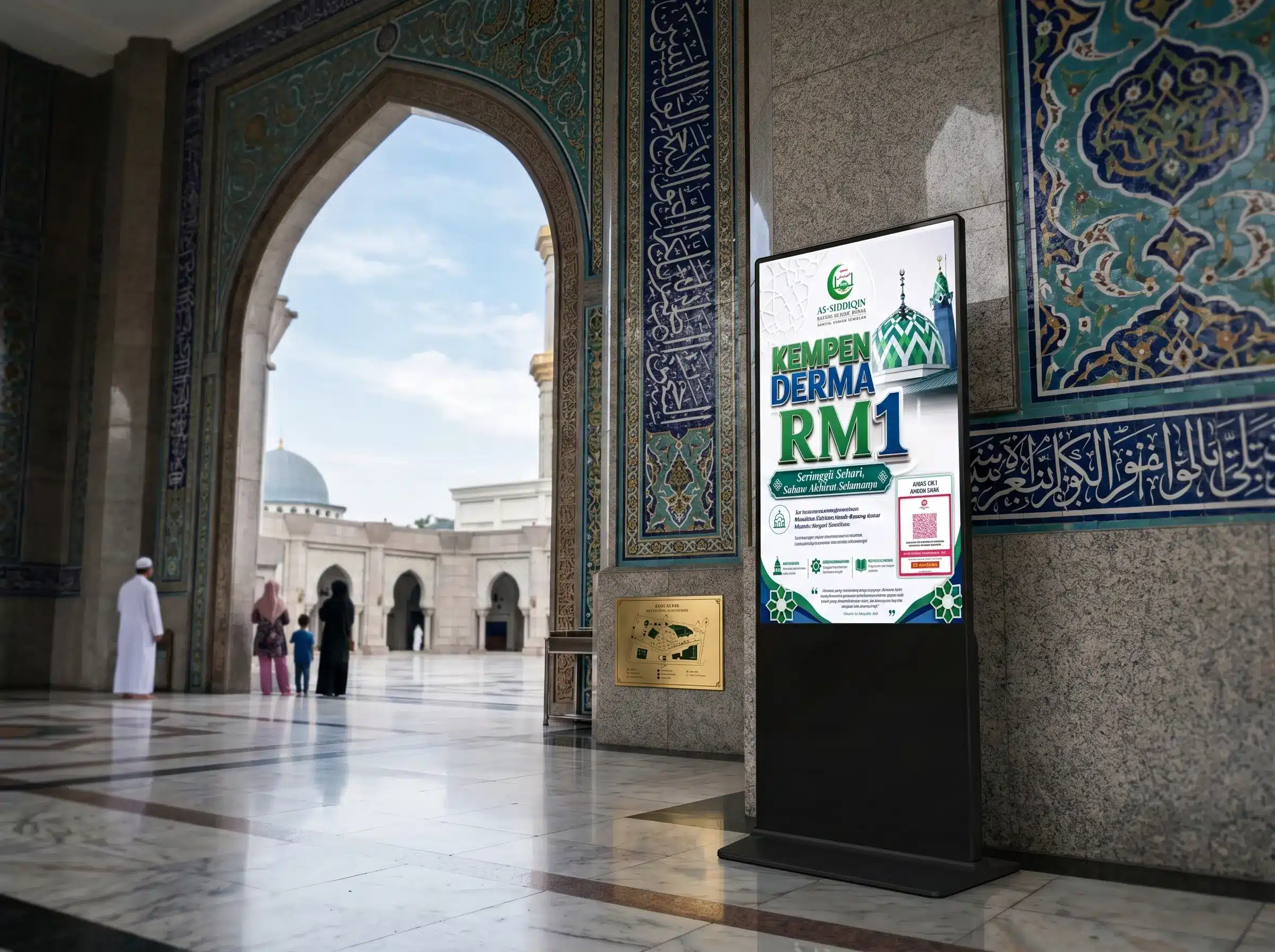 5 Cara Digital Signage Tingkatkan Kutipan Tabung Masjid