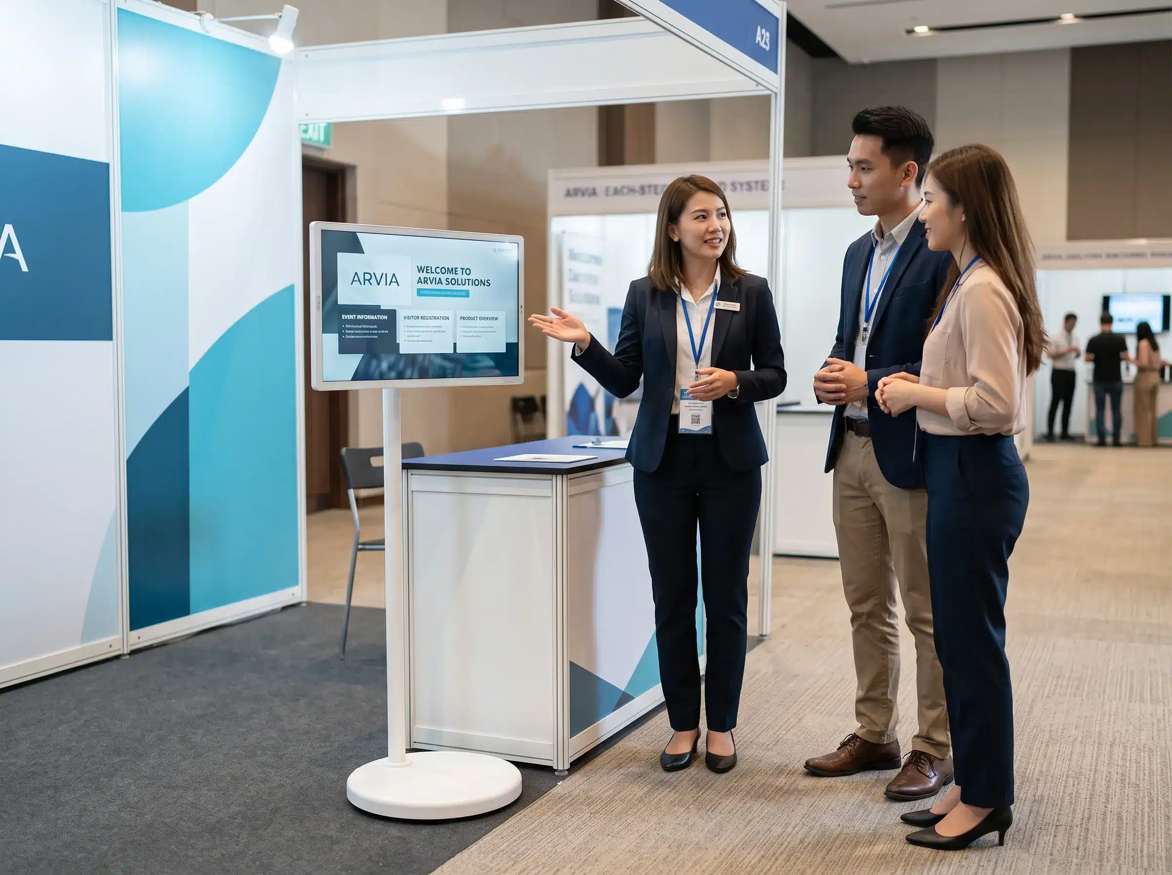 Arvia FlipTouch 24 used at an exhibition event in Malaysia