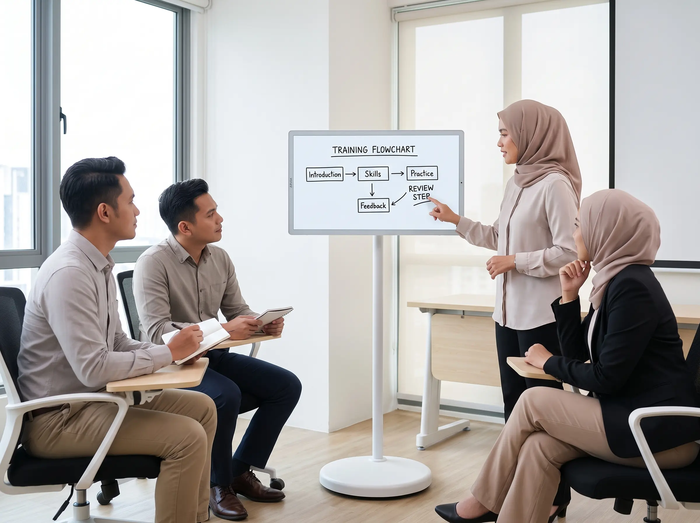 Arvia FlipTouch 24 used for interactive learning and training in Malaysia