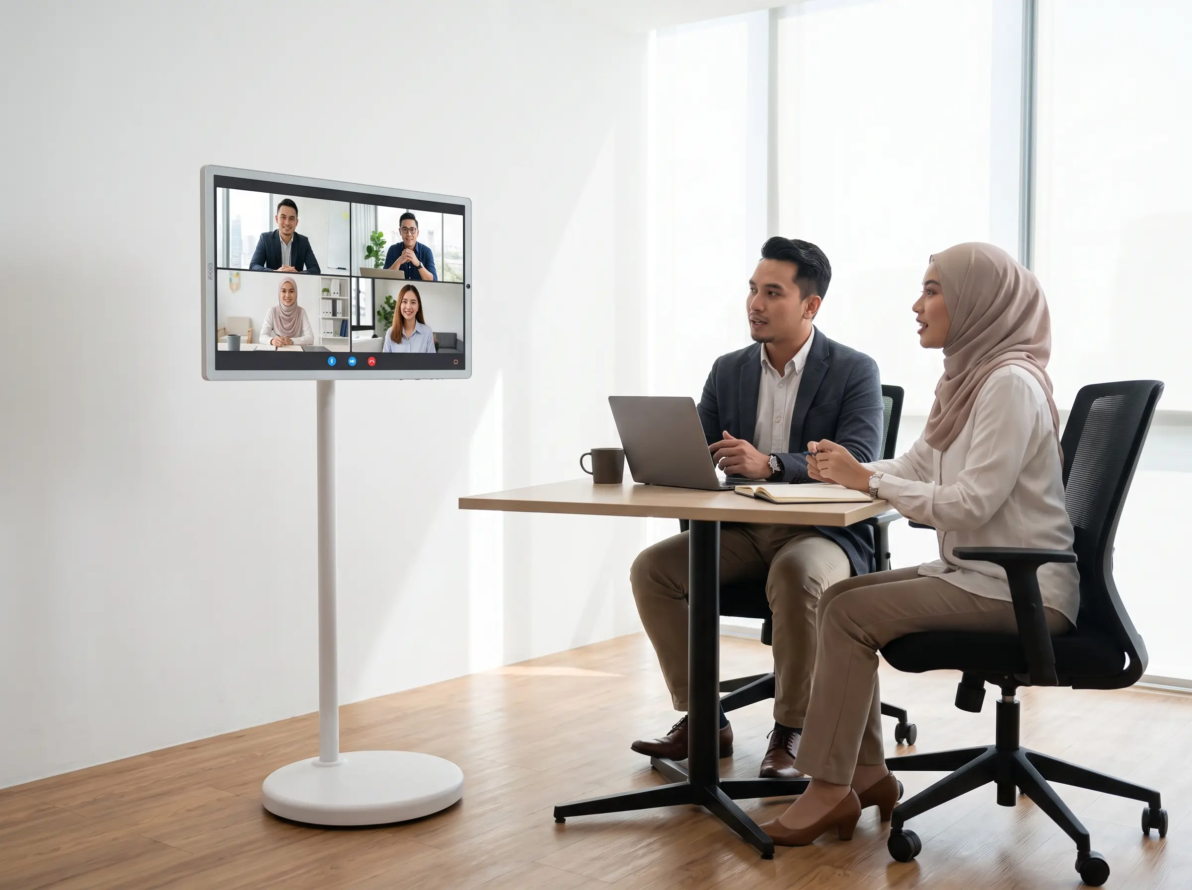 Arvia FlipTouch 24 used for video conferencing in Malaysia