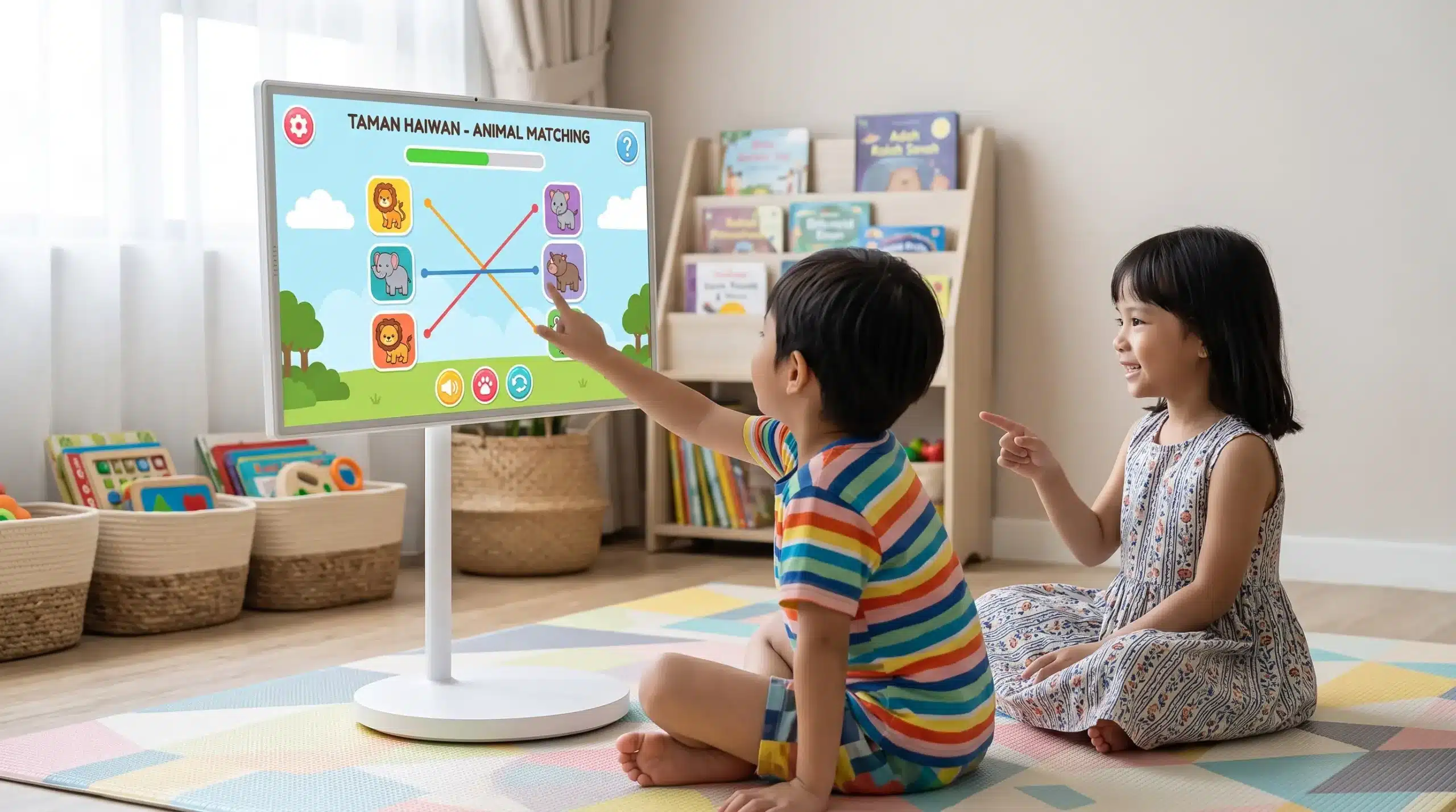 Children using Arvia FlipTouch 32 for interactive learning and play