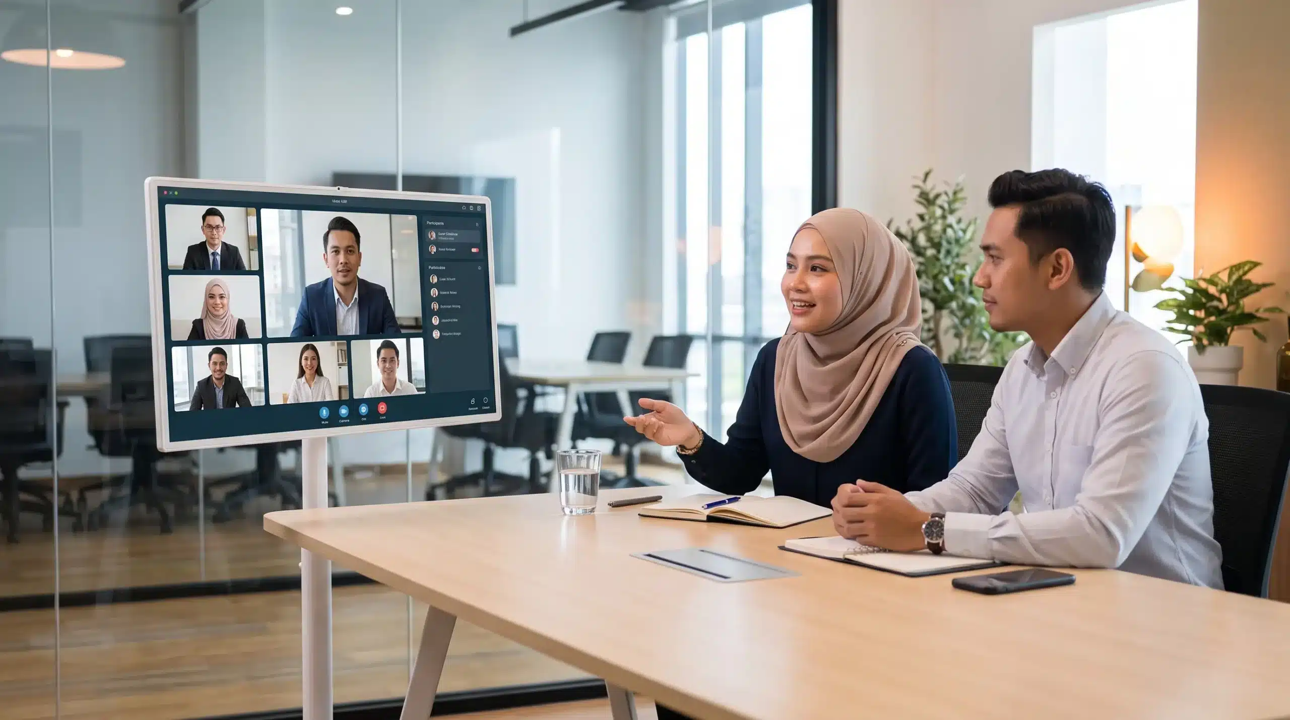 Arvia FlipTouch 32 used for professional video conferencing