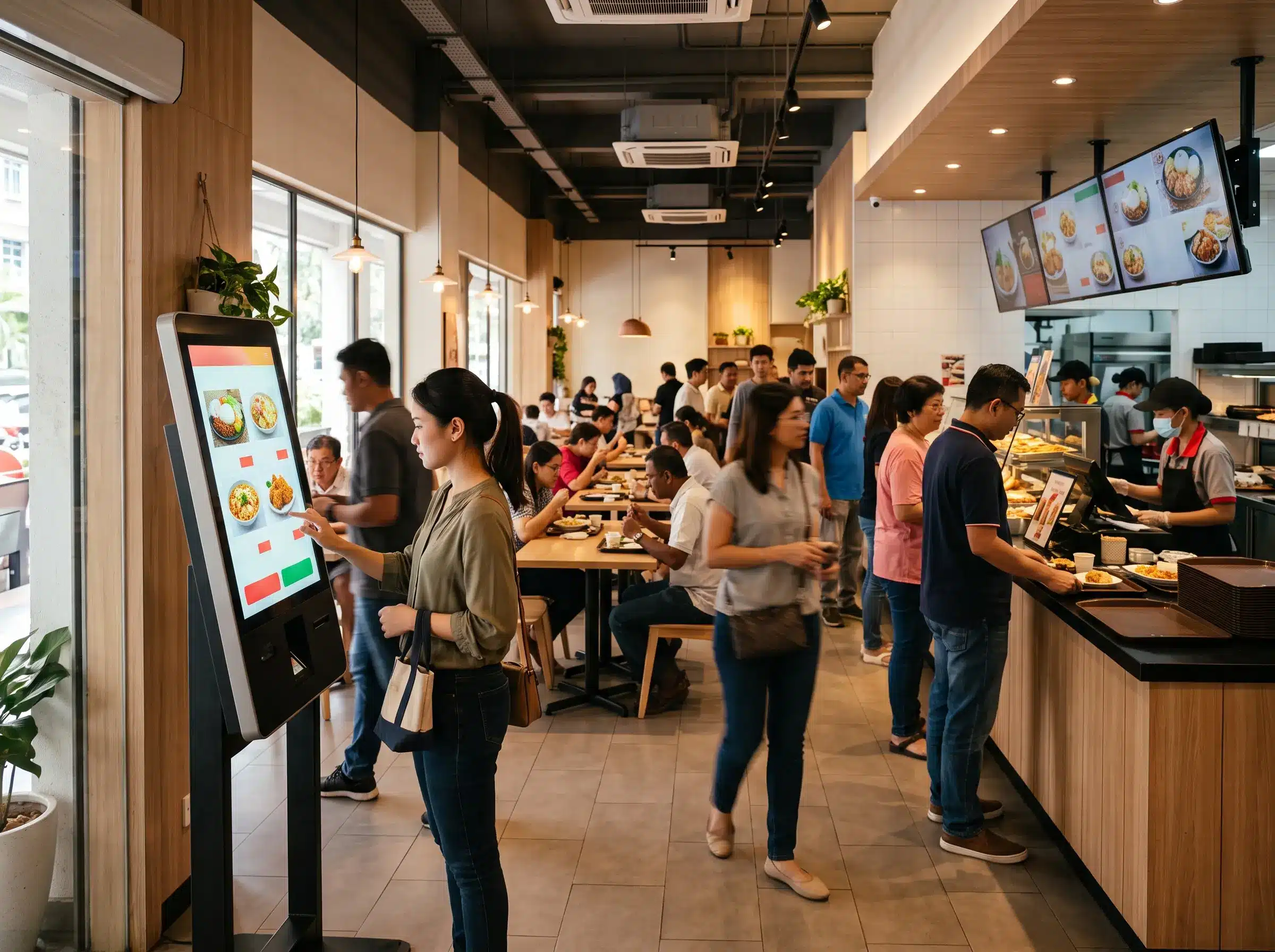 Interactive Kiosk Restaurant: Smart Self-Order Boost