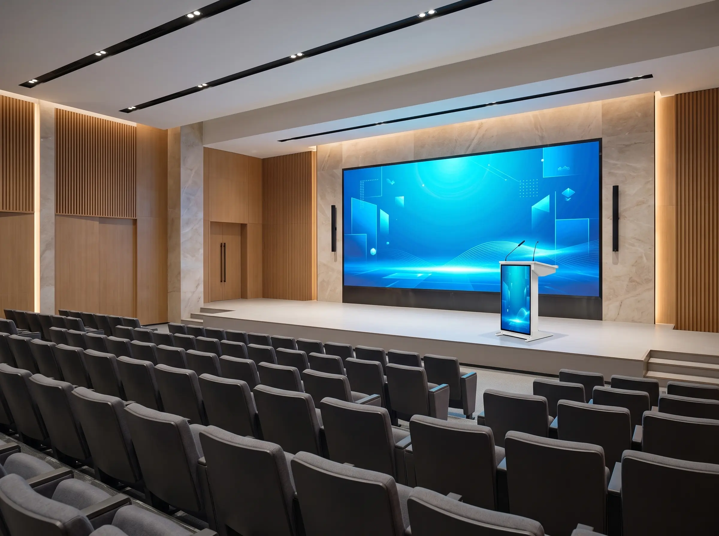 Arvia Smart Podium ARV-SP43 used in auditoriums and presentation halls for professional talks