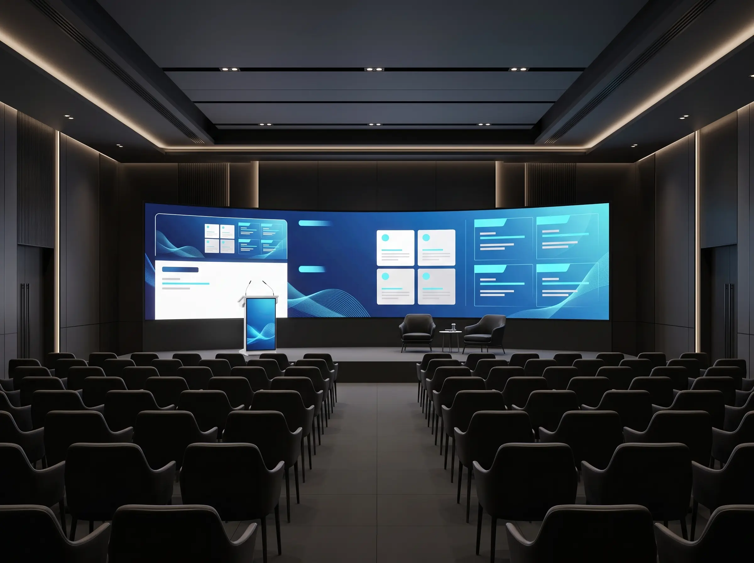 Arvia Smart Podium ARV-SP43 used for seminars, forums and speaker presentations