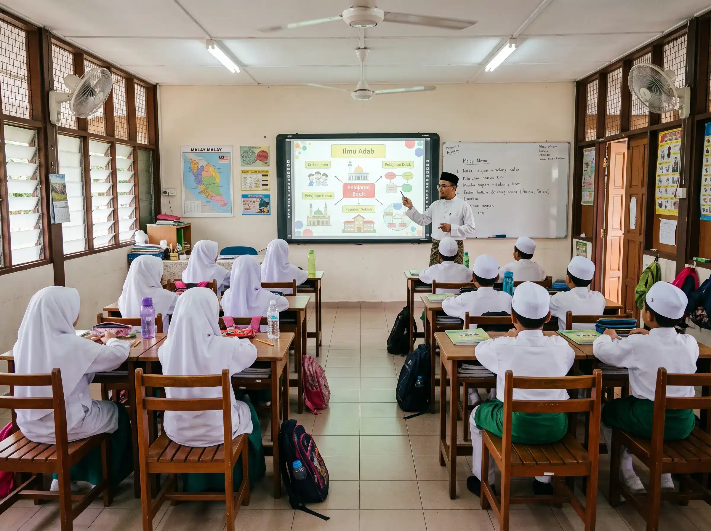 Smartboard KAFA digunakan dalam kelas kanak-kanak di Malaysia