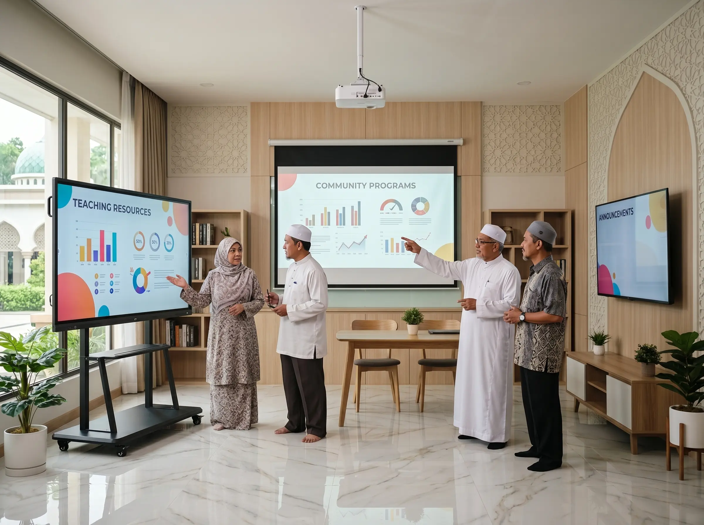 Smartboard vs Projektor vs TV Biasa: Mana Sesuai Untuk Masjid?