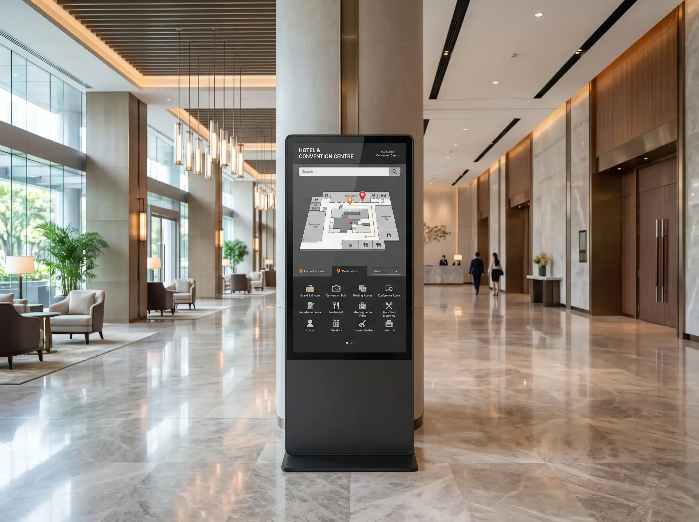 Arvia wayfinding system for hotel and convention centre directory in Malaysia