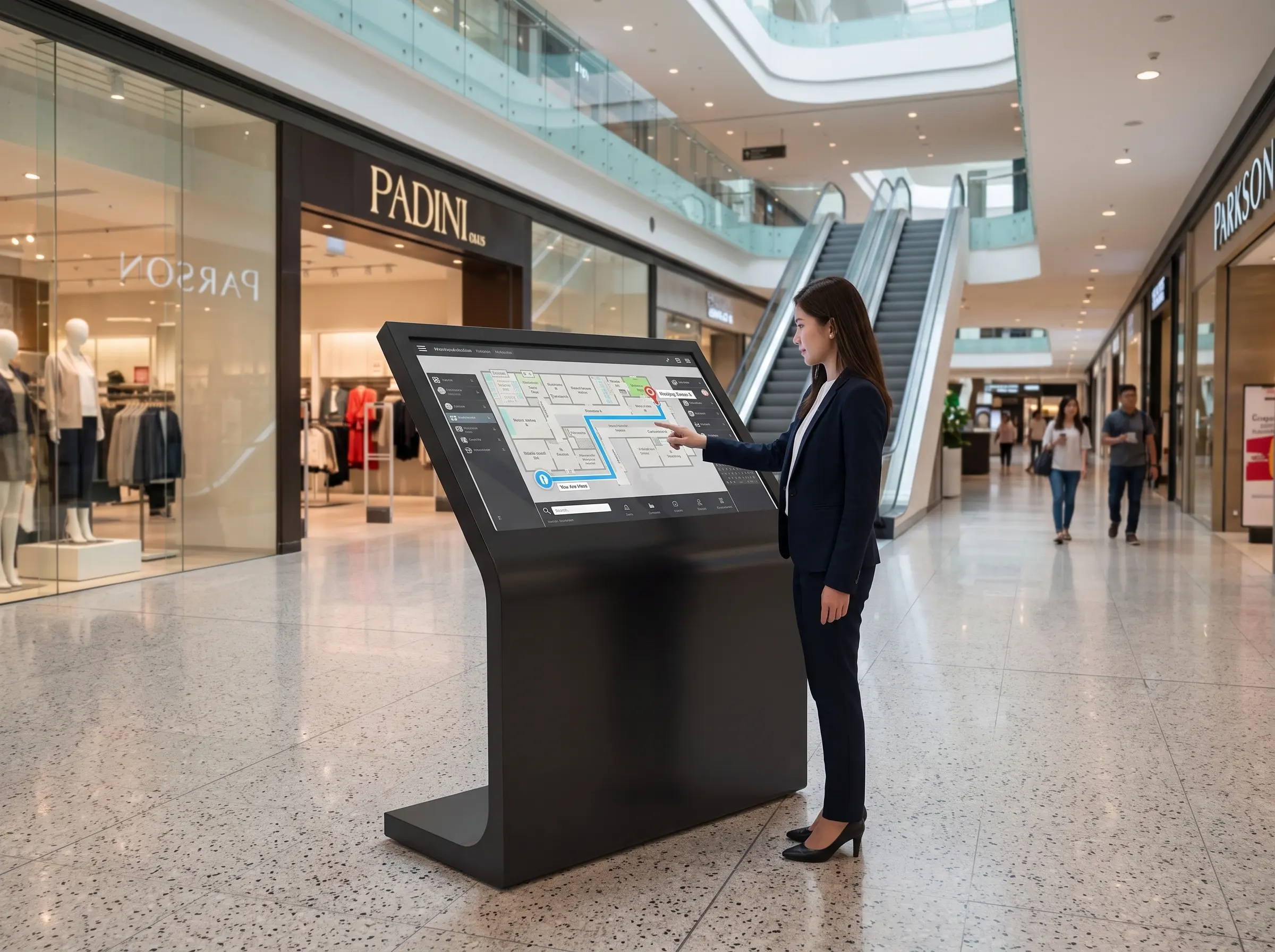 Arvia wayfinding system for shopping mall interactive directory in Malaysia