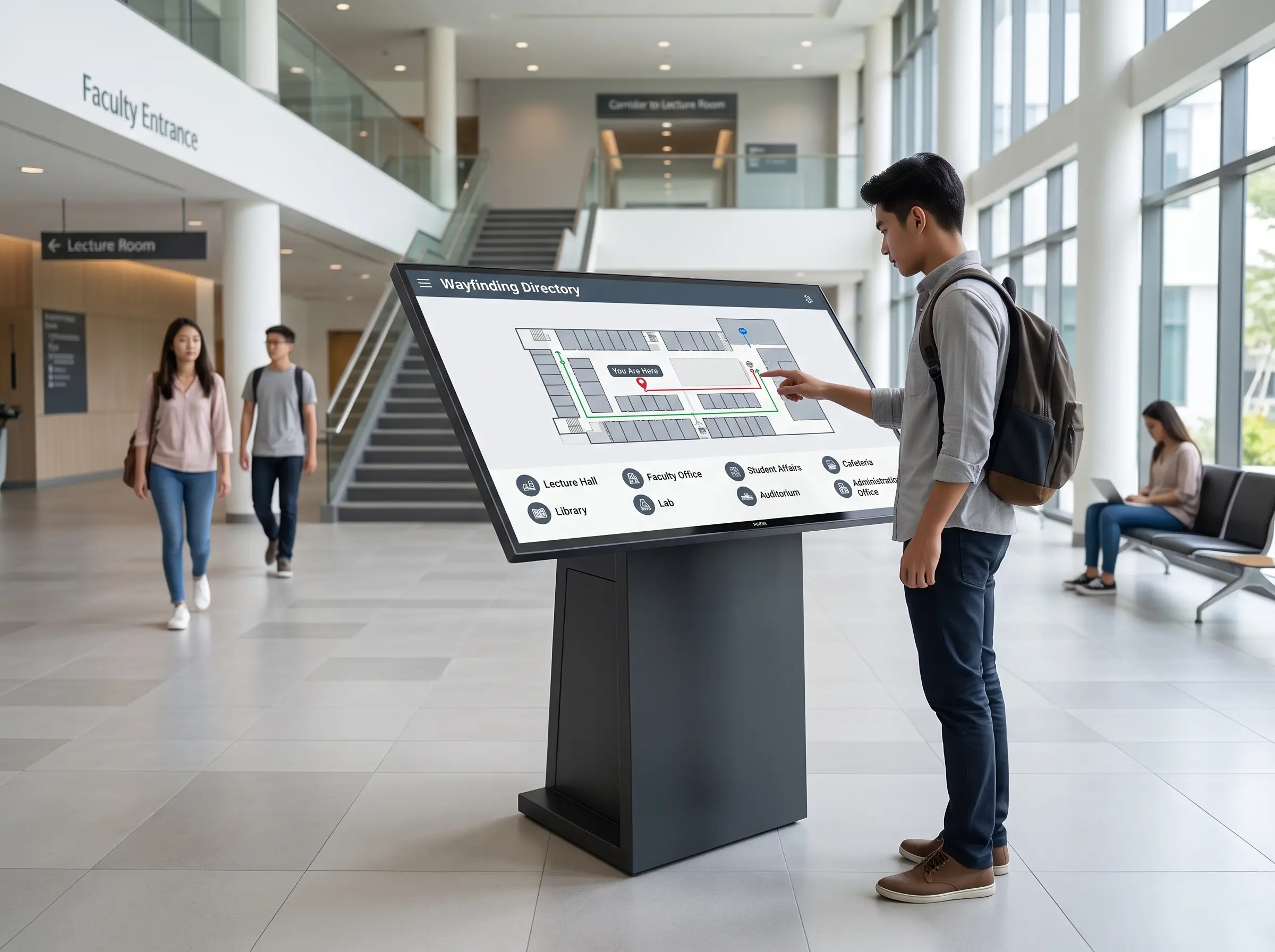 Arvia wayfinding system for university and campus directory in Malaysia
