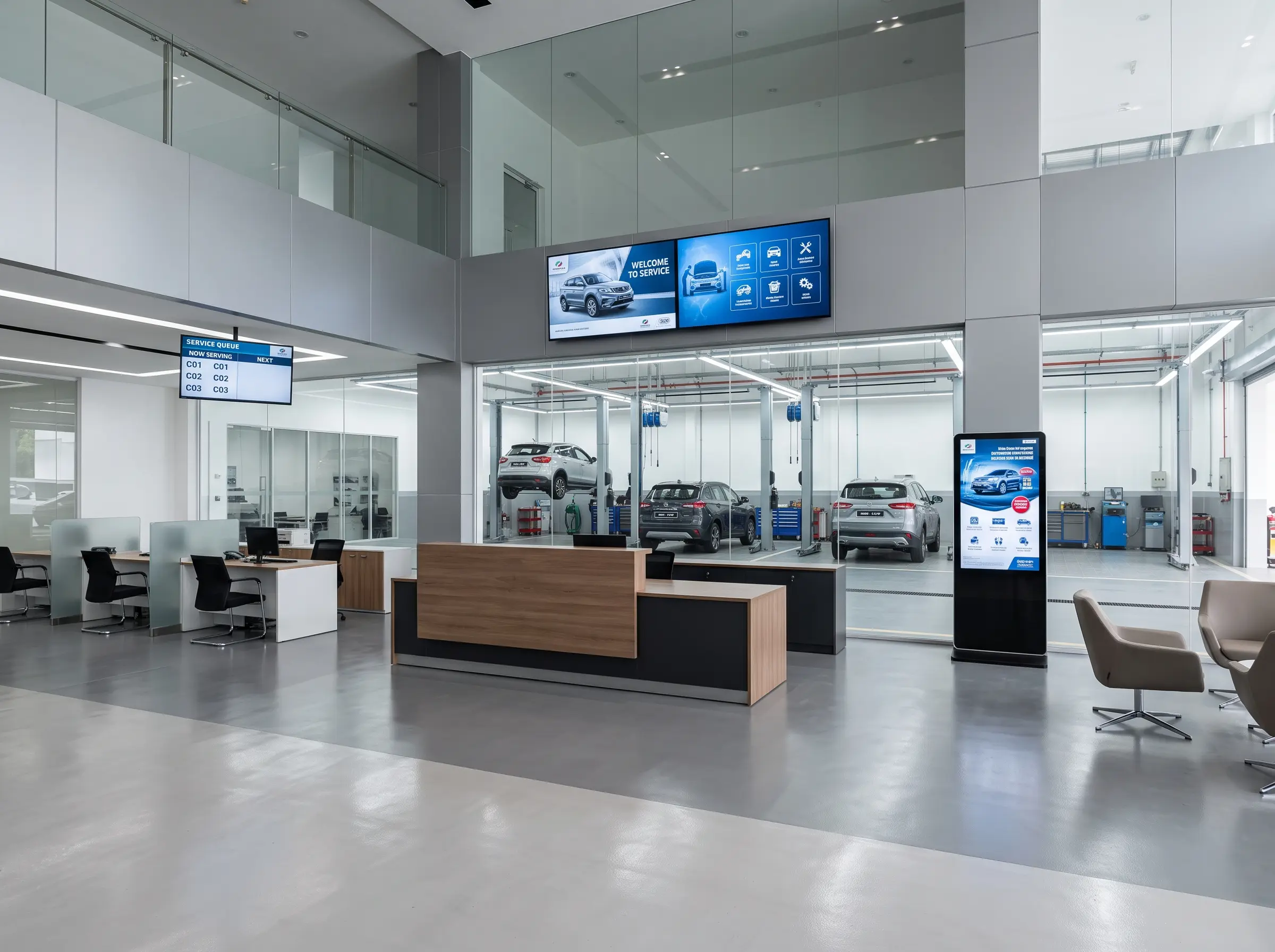 Arvia digital display solutions for automotive dealer and service centres in Malaysia