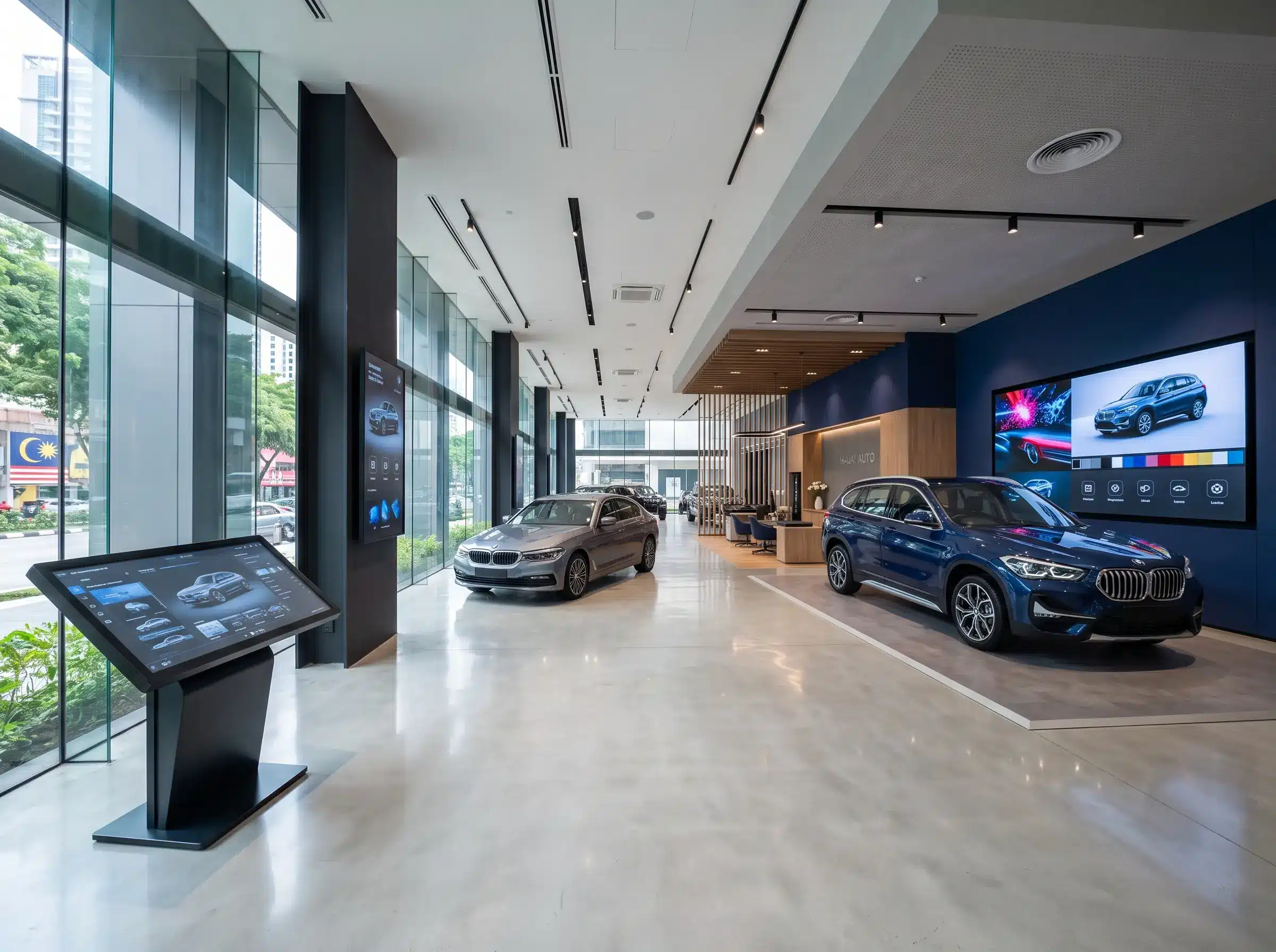 Arvia automotive AV solutions for modern vehicle showrooms in Malaysia