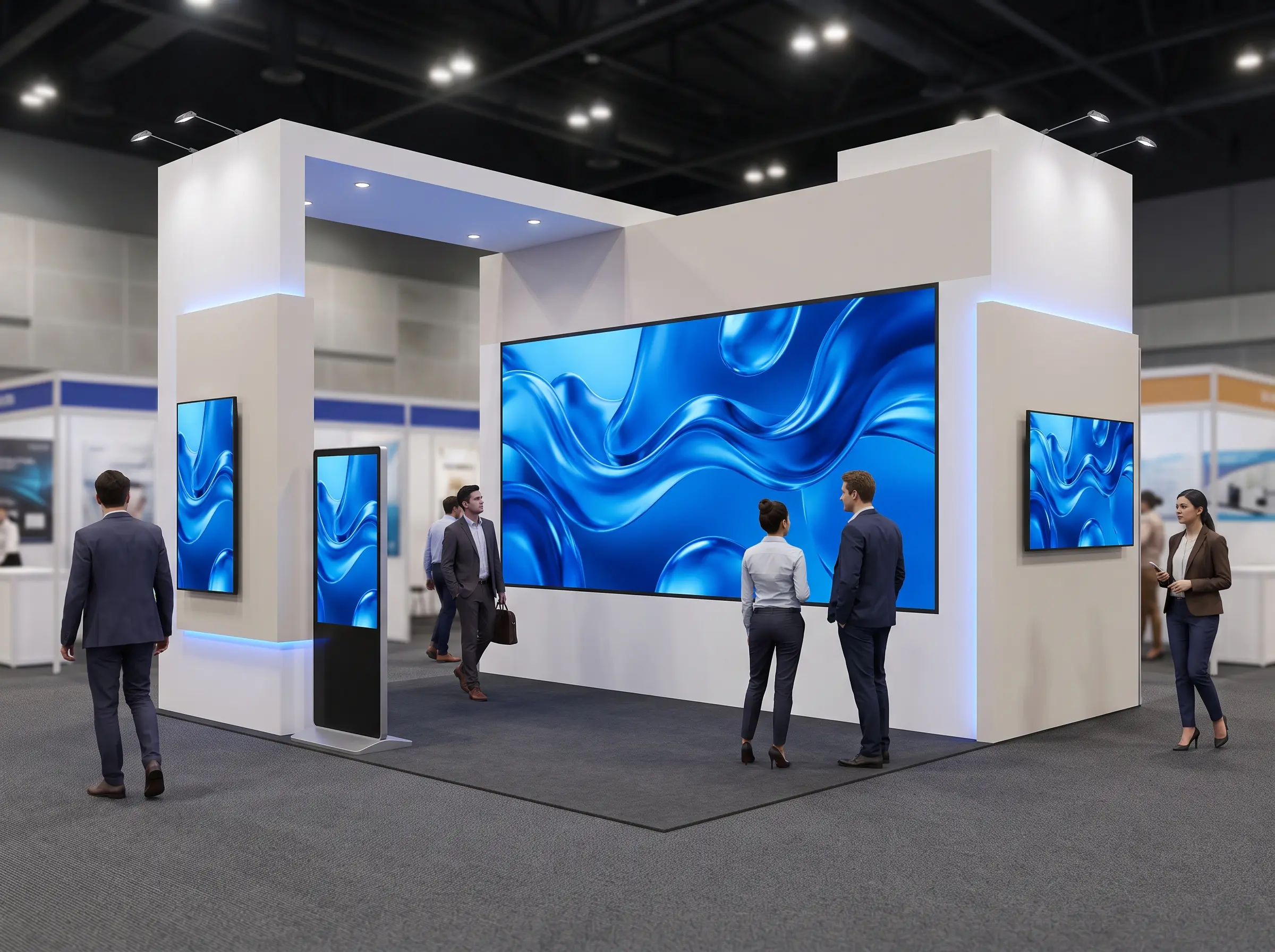Digital promotional display for exhibition booth
