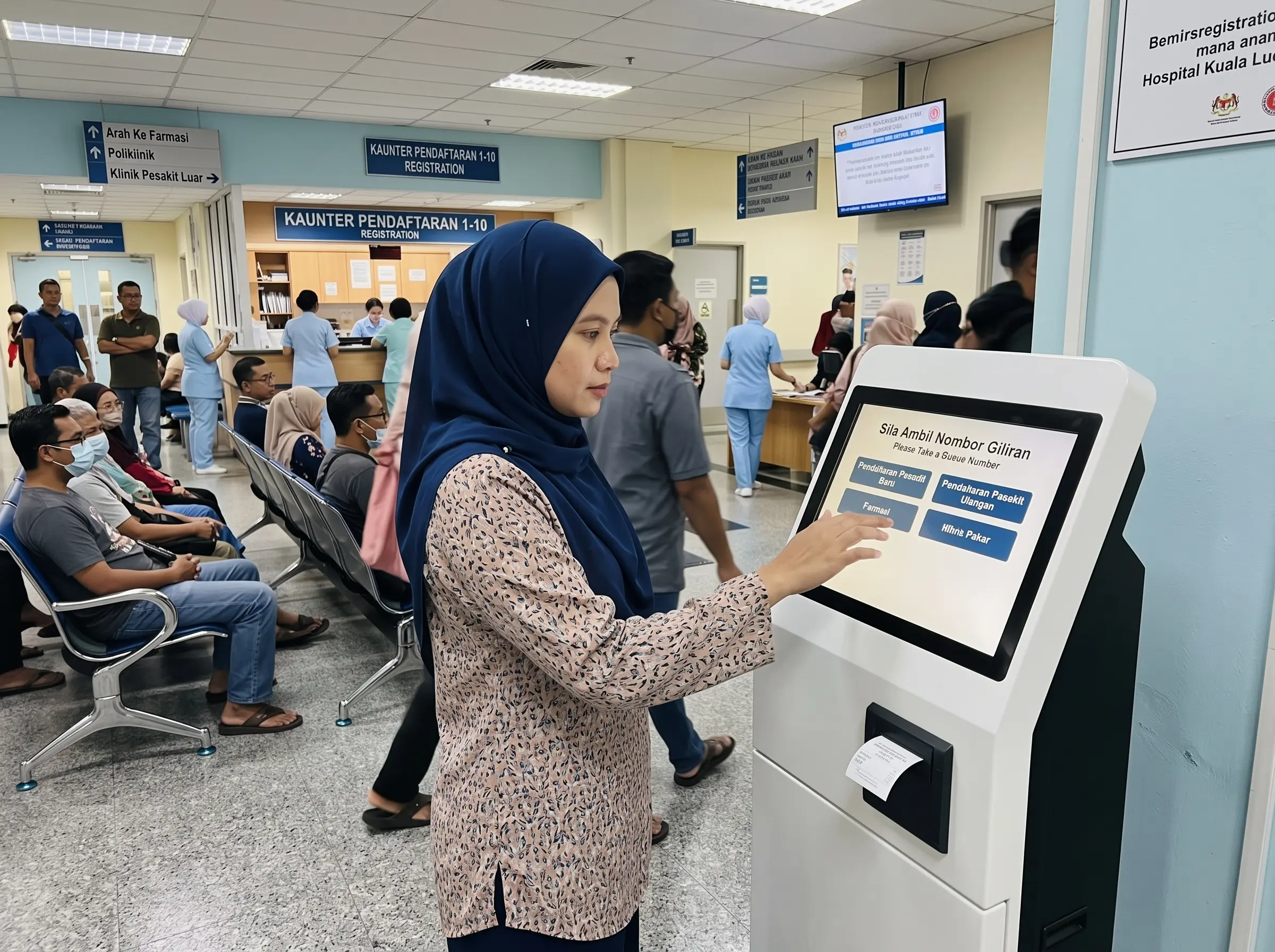 Interactive Kiosk Hospital: Kurangkan Queue Di Kaunter Pendaftaran