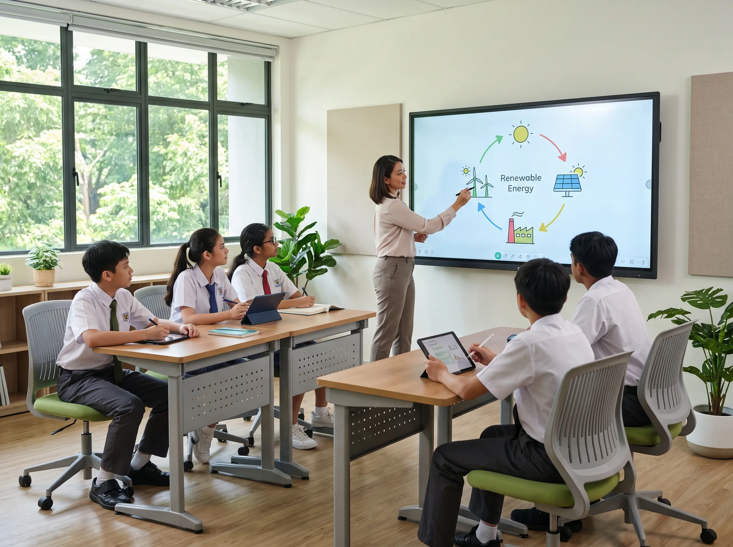 ARV600 interactive smartboard used in a smart classroom