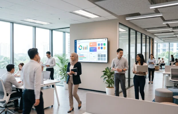 Digital Signage Office: 6 Cara Upgrade Internal Communication
