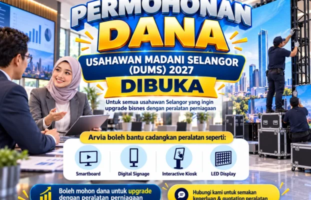 Usahawan Selangor Nak Upgrade Bisnes? Mohon DUMS Sehingga RM30,000