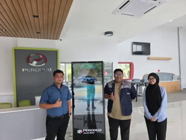 Floor Standing Kiosk for Car Showroom Boosts Perodua Jalan Reko