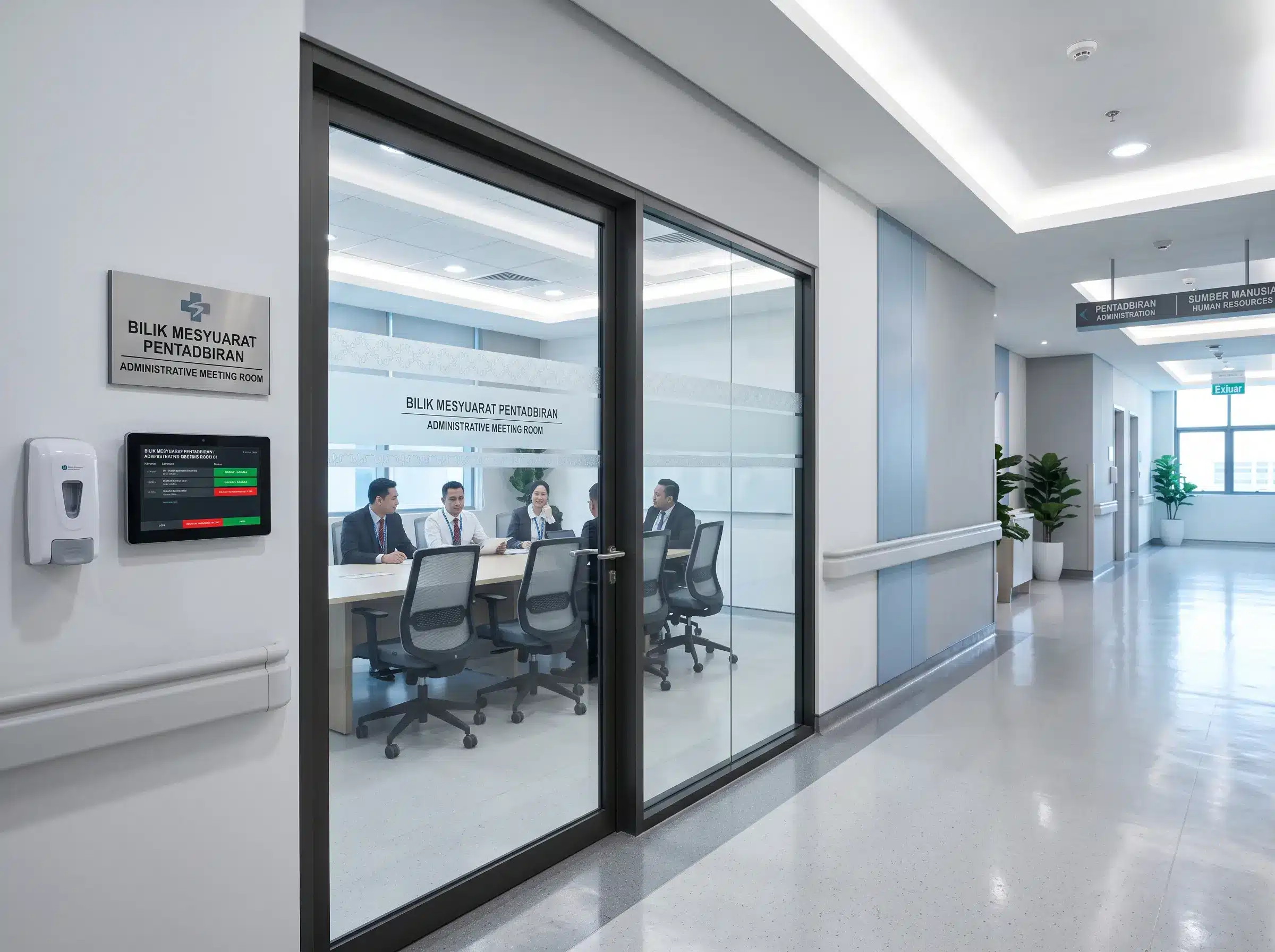 Arvia meeting room booking system for hospital staff meeting rooms and healthcare administrative facilities in Malaysia