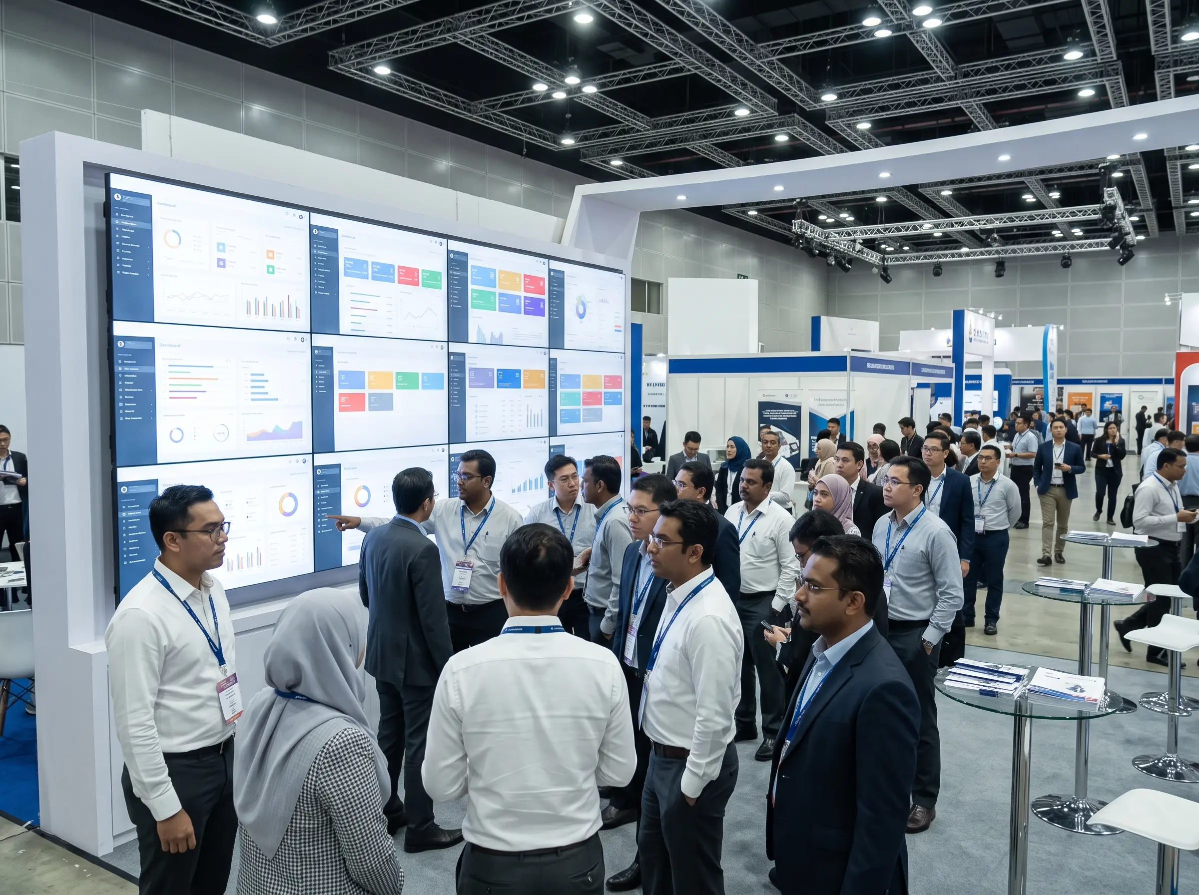 TV video wall digunakan untuk indoor corporate event di Malaysia