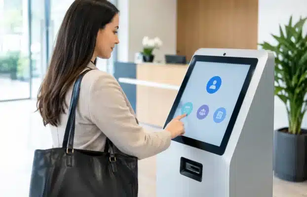 Interactive Kiosk for Visitor Registration